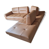 Altoni leather corner sofa