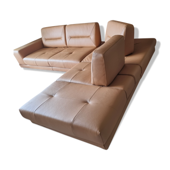 Altoni leather corner sofa