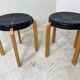 Tabourets vintage de style scandinave de Kembo, années 1970, Ensemble de 2