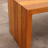 Modular beech set of two room dividers with benches, 1970 Italy