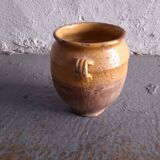 Grease pot, glazed earthenware confit pot