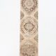 3x13 Persian Cream & Brown Oriental Vintage Runner Rug, 91x392Cm