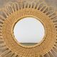 Vintage rattan sun mirror from the 60s