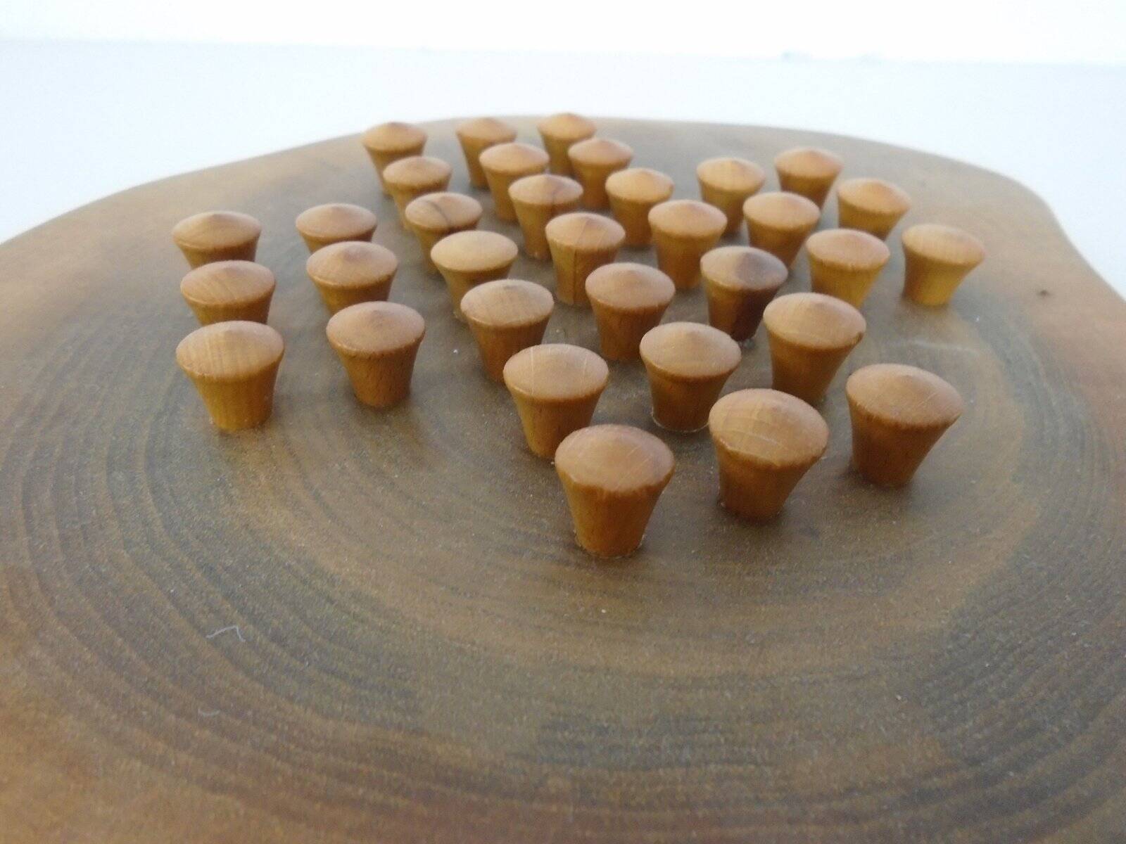 Handcrafted Wooden Solitaire Game, Germany, 1970s