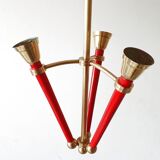 Vintage torchlight chandelier 1950