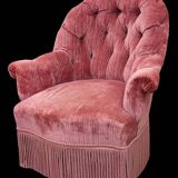 Old Napoleon III toad armchair