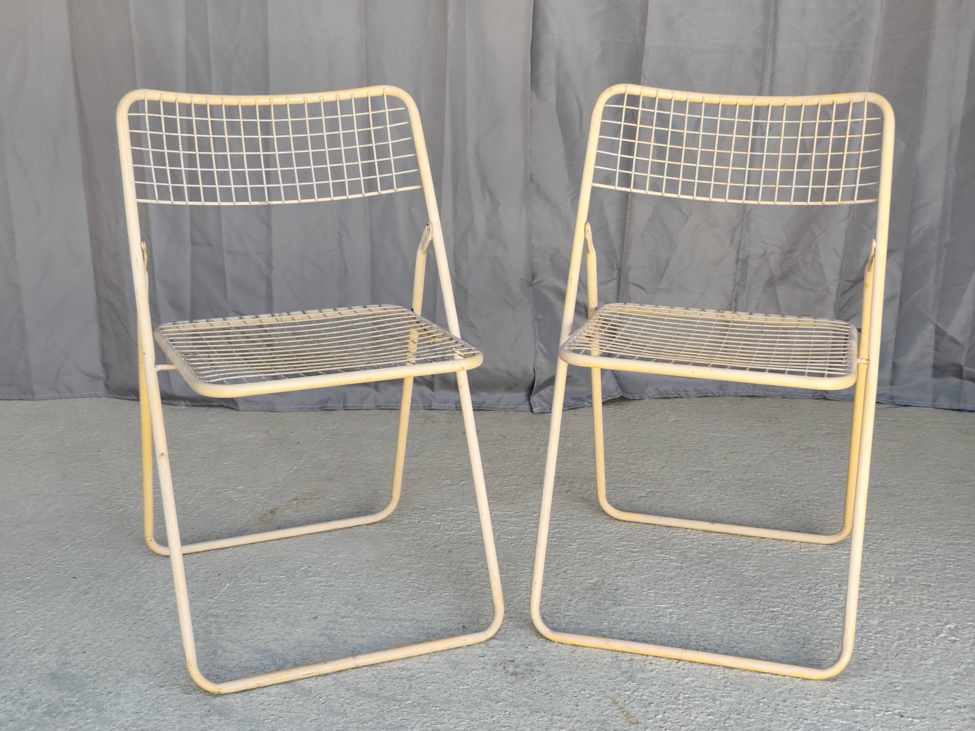 Pair of vintage folding chairs by Niels Gammelgaard