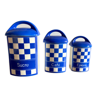 Series of three spice jars