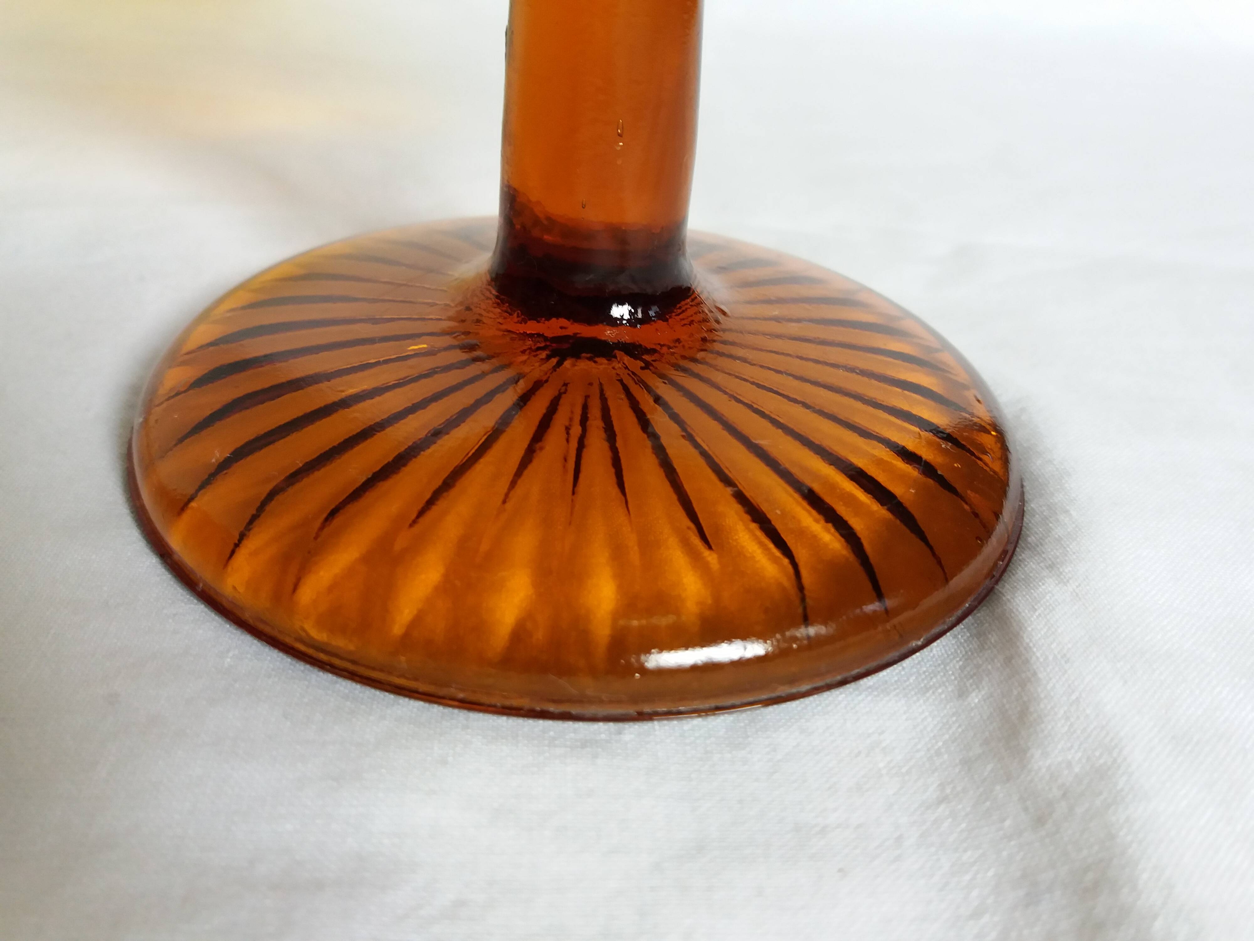 Amber glass or crystal bowl