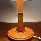 Small wooden table lamp from the 60s