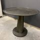 Industrial grey metal round table