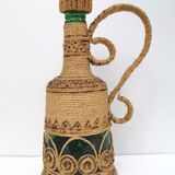 Vintage decorative rope bottle