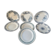 Set of 7 plates Terre de Fer XIXth mismatched