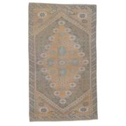 1970s Turkish Hand-Knotted Wool Runner Rug 92x175