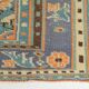 6x9 Vintage Peach Color Blue Medallion Handmade Vintage Rug, 175x290 Cm