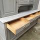 Gray patinated kitchen cabinet