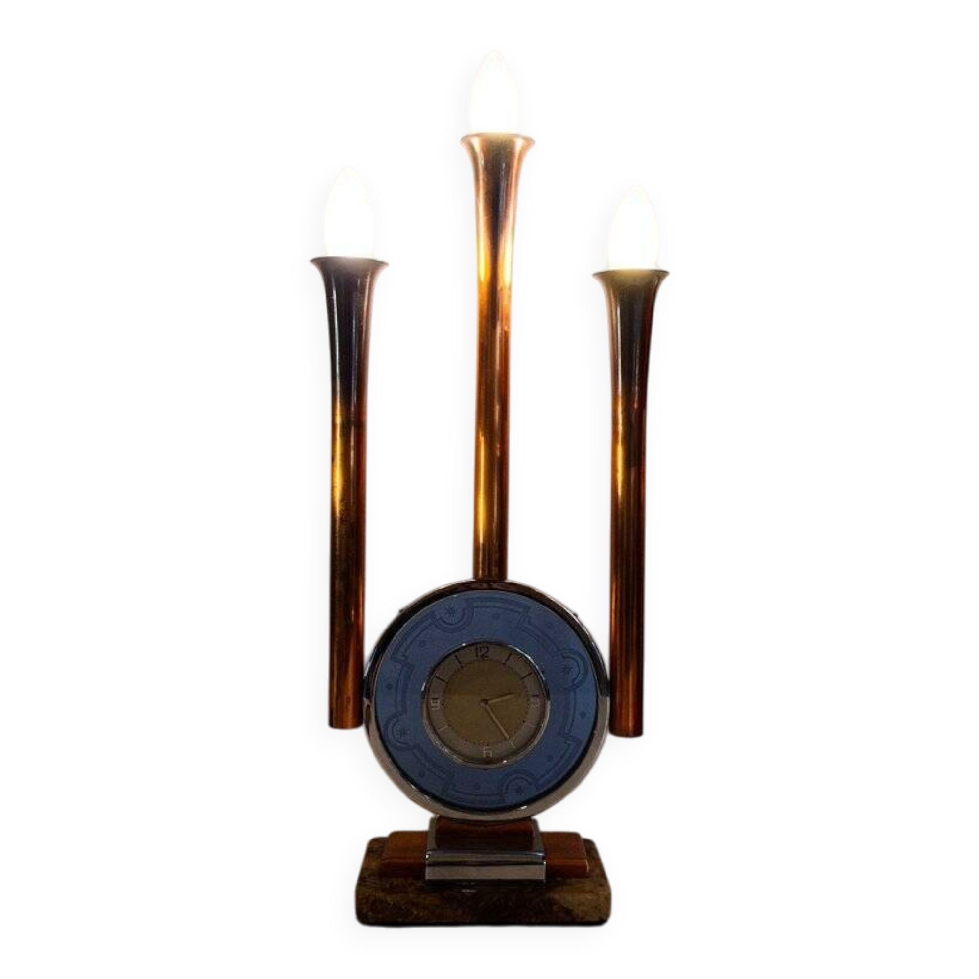 Art Deco lamp in glass and marble, Italy, 1930s