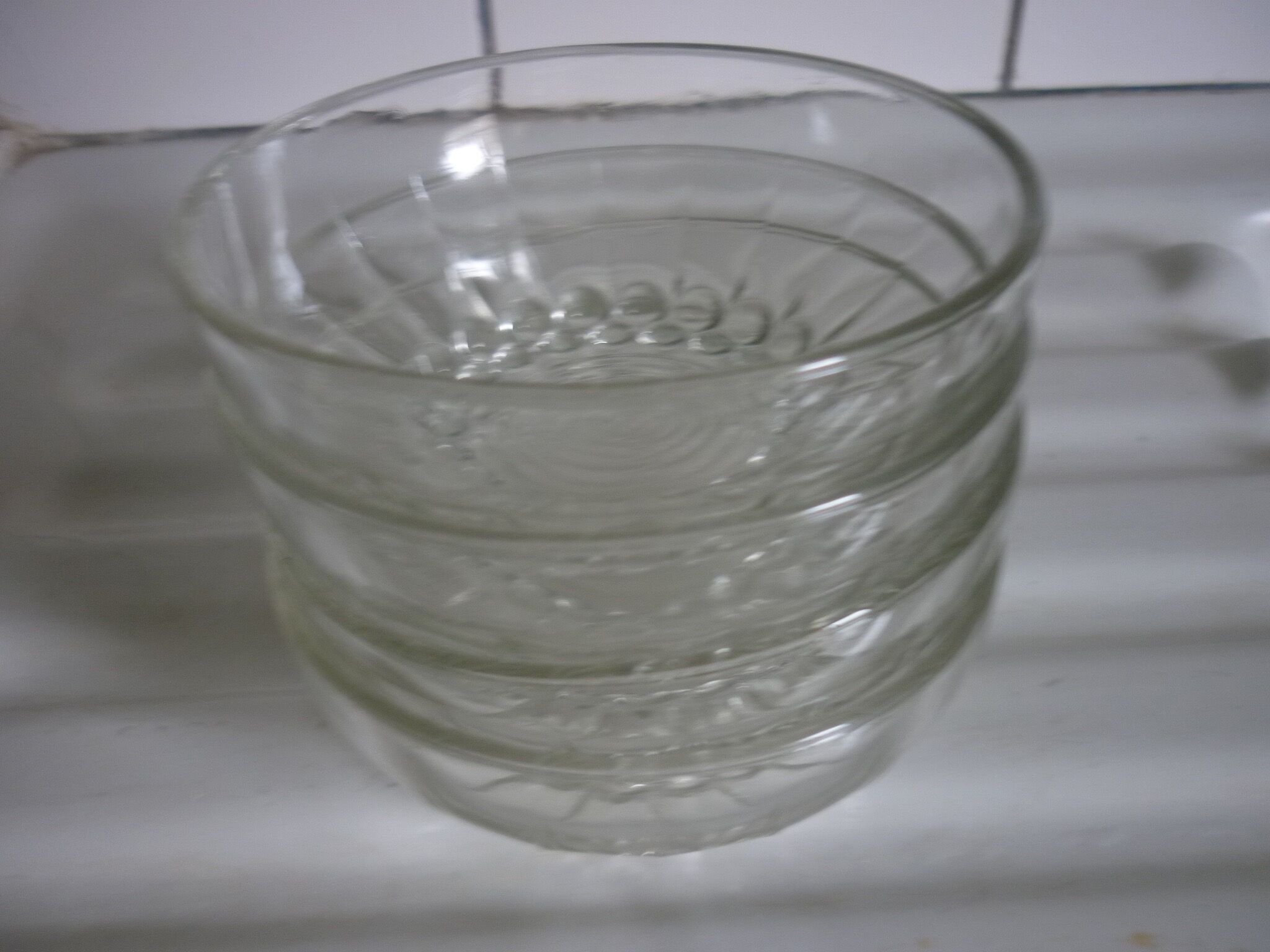 4 beaded glass ramekins