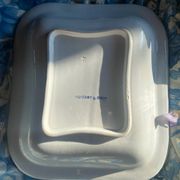 Large antique Villeroy and Boch porcelain dome dish