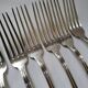 6 Boulenger Silver Metal Table Forks