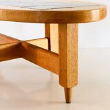 Oval coffee table by Guillerme and Chambron for "Your home", France 60s