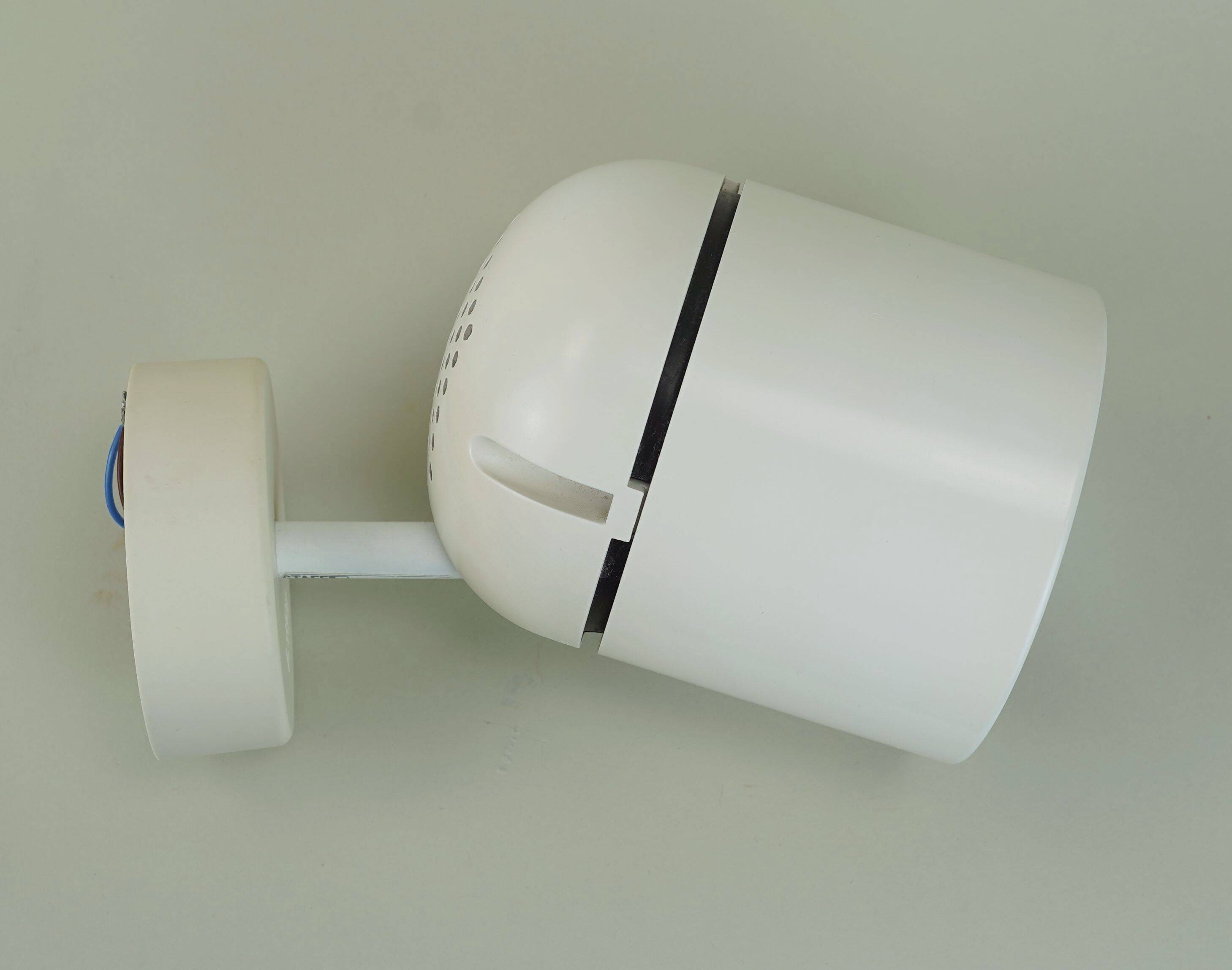 1/6 - adjustable WALL LAMP sconce staff duo spotlight, white, 1970s