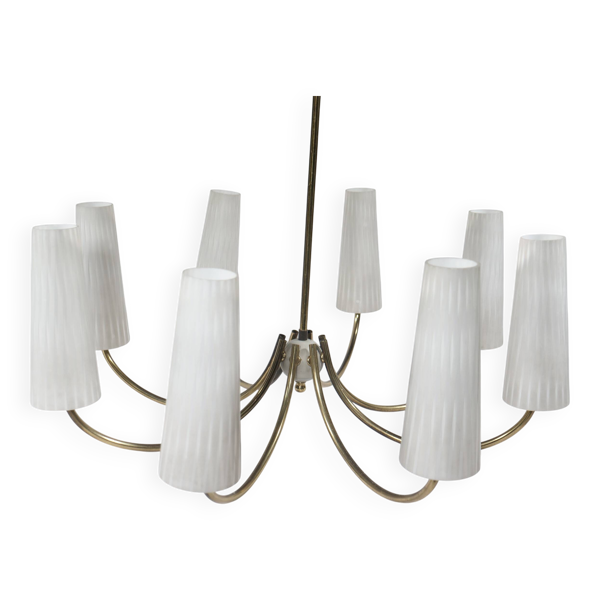 Lustre Sputink des années 1950 – Plafonnier à 8 bras