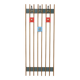 Large Wall Mounted Slatted Coat Rack 1960s