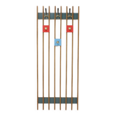 Large Wall Mounted Slatted Coat Rack 1960s