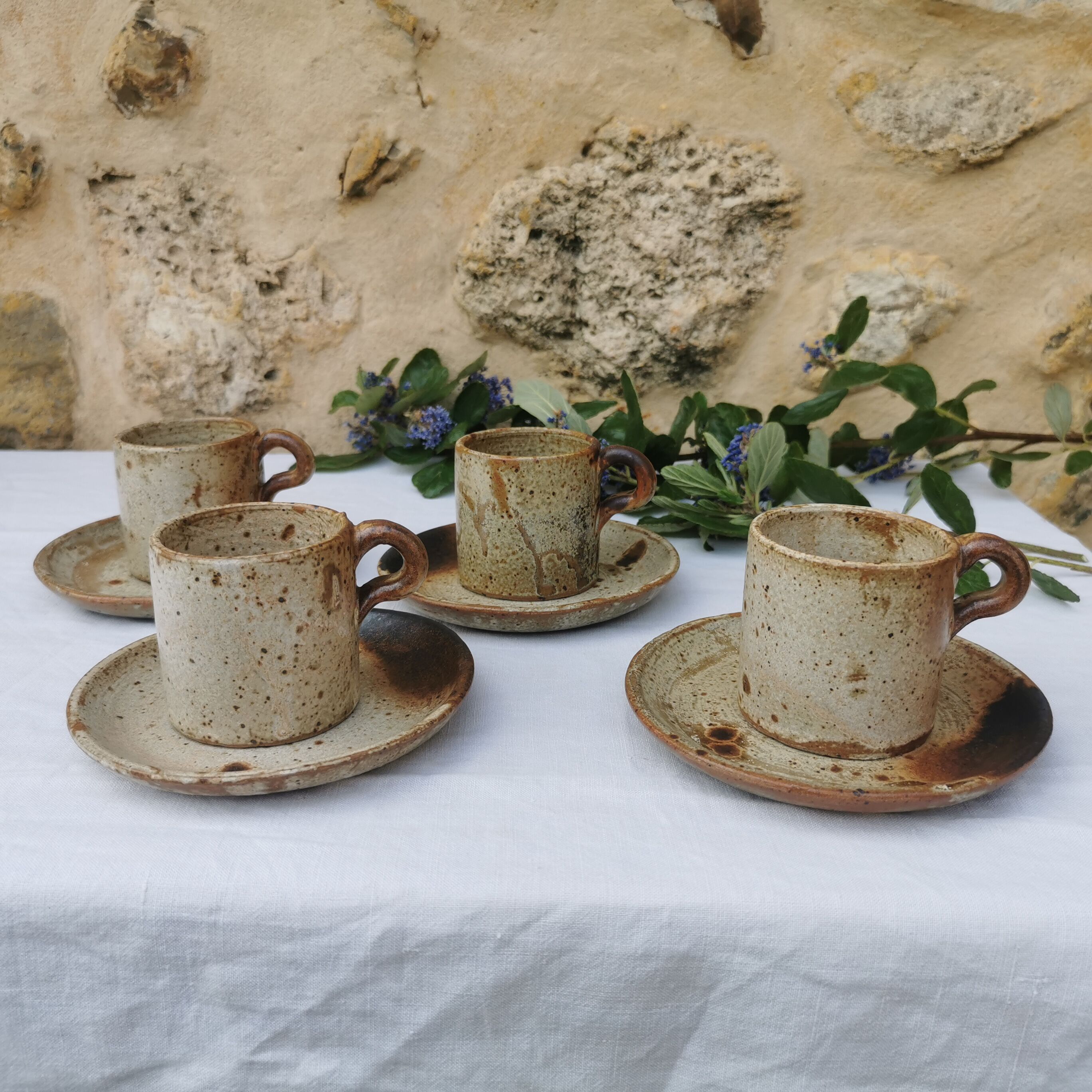 Stoneware coffee service