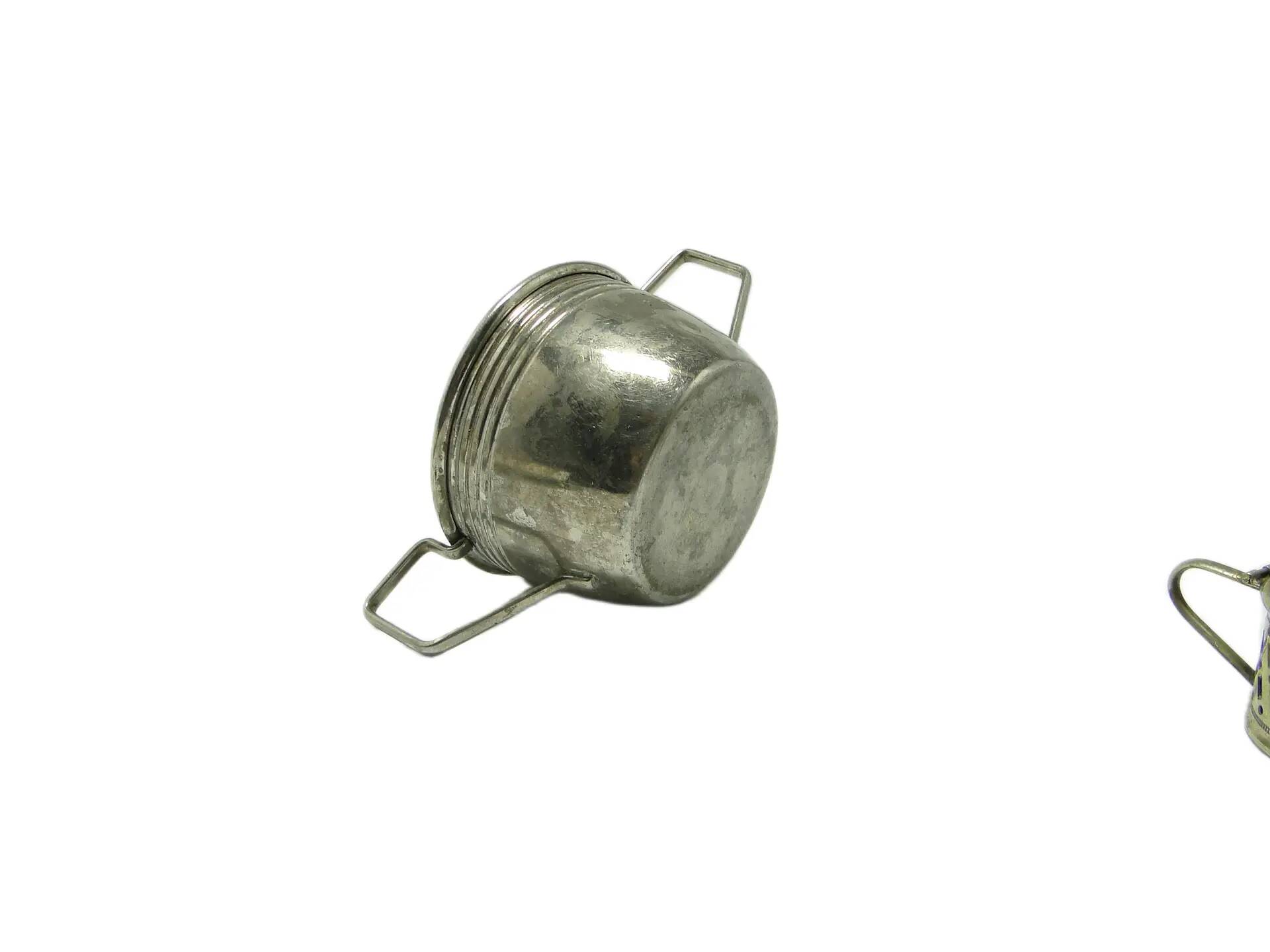 Art Deco sugar bowl, silver-plated brass, Sweden, 1920s.
