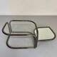 Vintage tubular coffee table with glass top, Italian design Morex, 70s