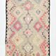 Tapis Kilim rose et crème, 94,378 cm