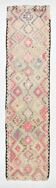 Tapis Kilim rose et crème, 94,378 cm
