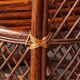 Pair of vintage bamboo rattan armchairs