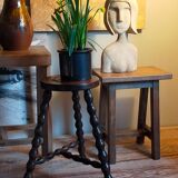 Vintage black glazed earthenware pot