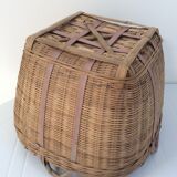 Old basket woven bamboo