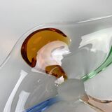 Art glass bowl by F. Zemek for Mstisov Glassworks, Rhapsody collection, Czechoslovakia 1950's