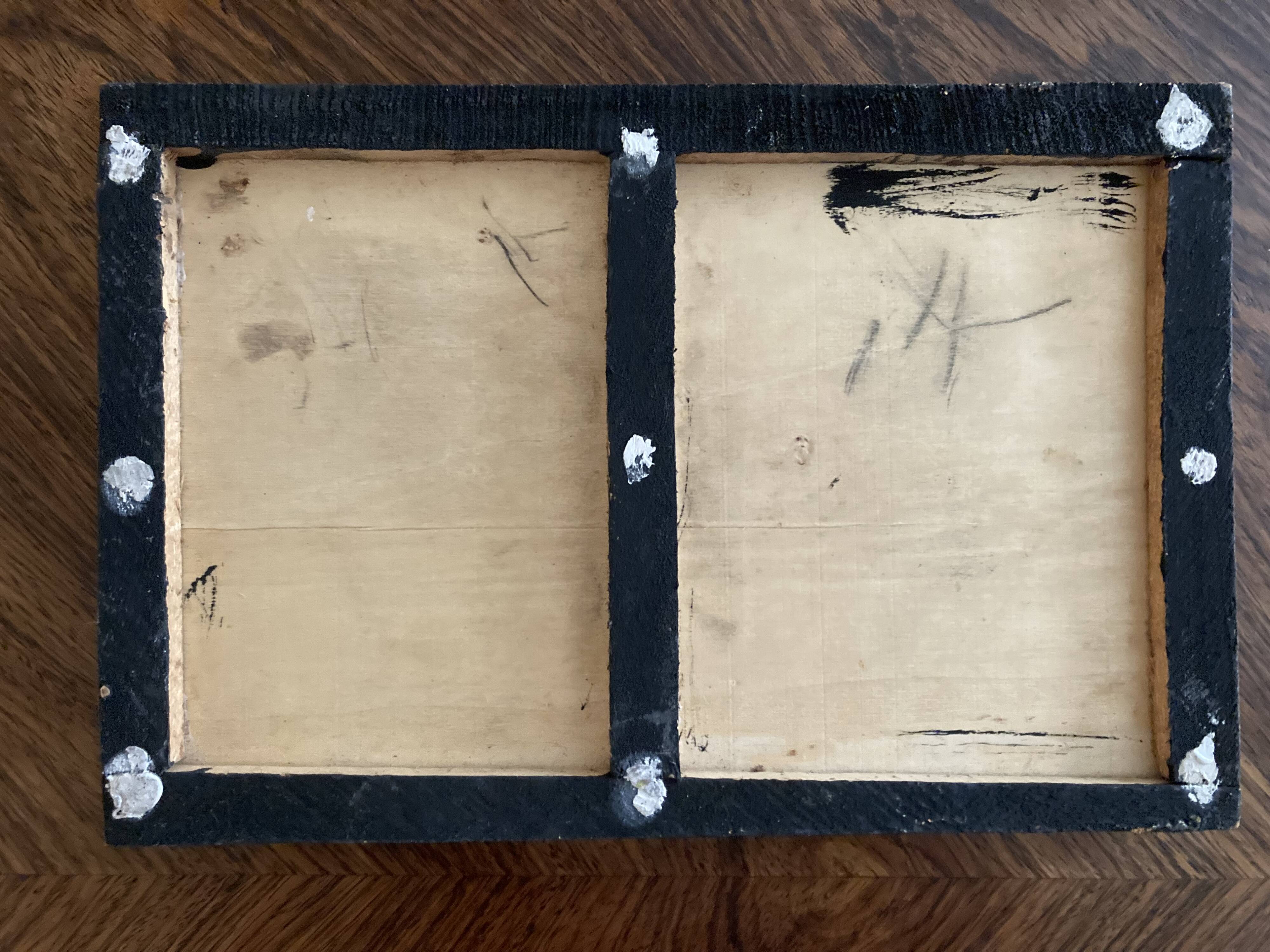 Two Imigongo paintings / panels traditional art from Rwanda