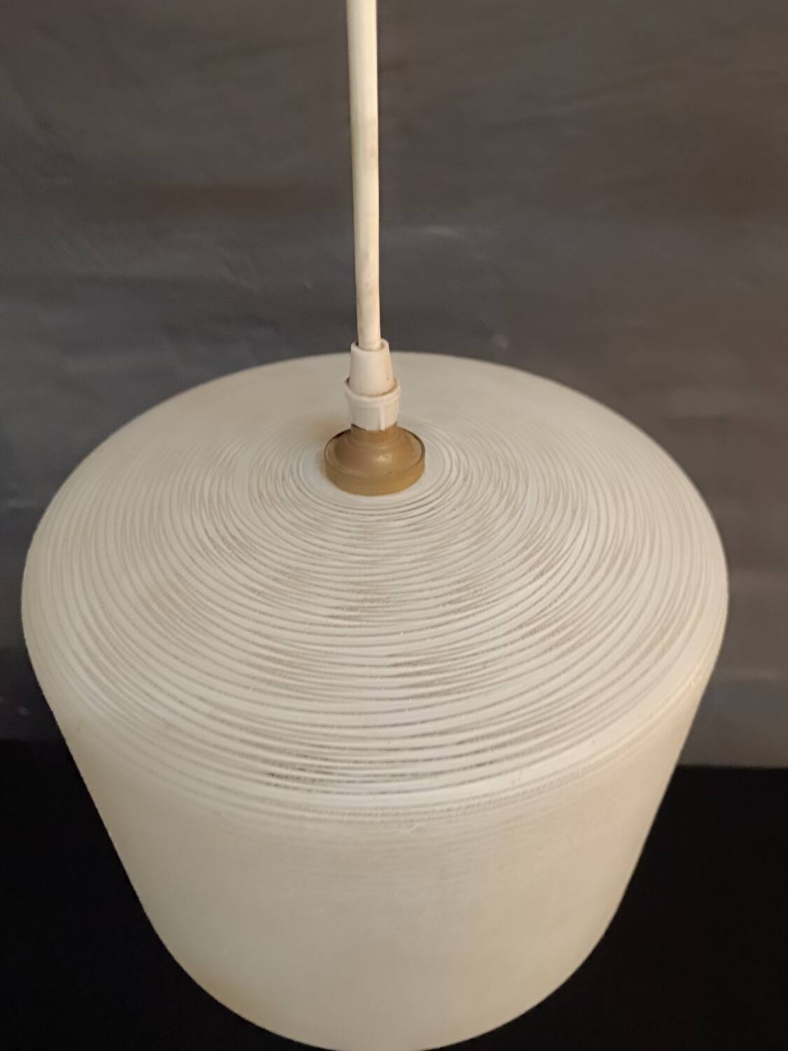 Lustre vintage verre texturé