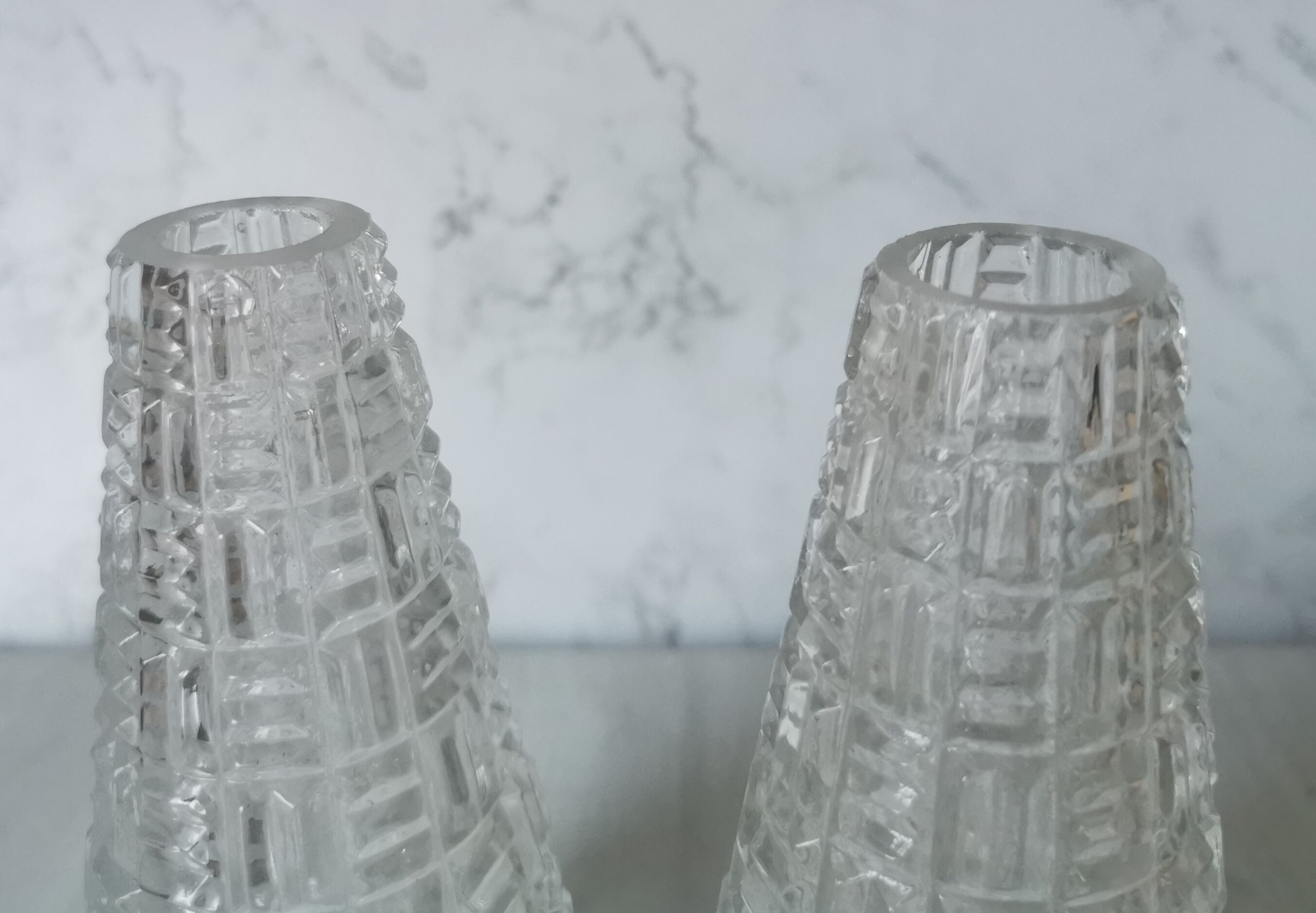 Vintage glass and brass applique