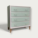 Commode pieds compas vintage 1950