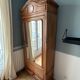 Antique Parisian wardrobe in solid wood – bevelled mirror