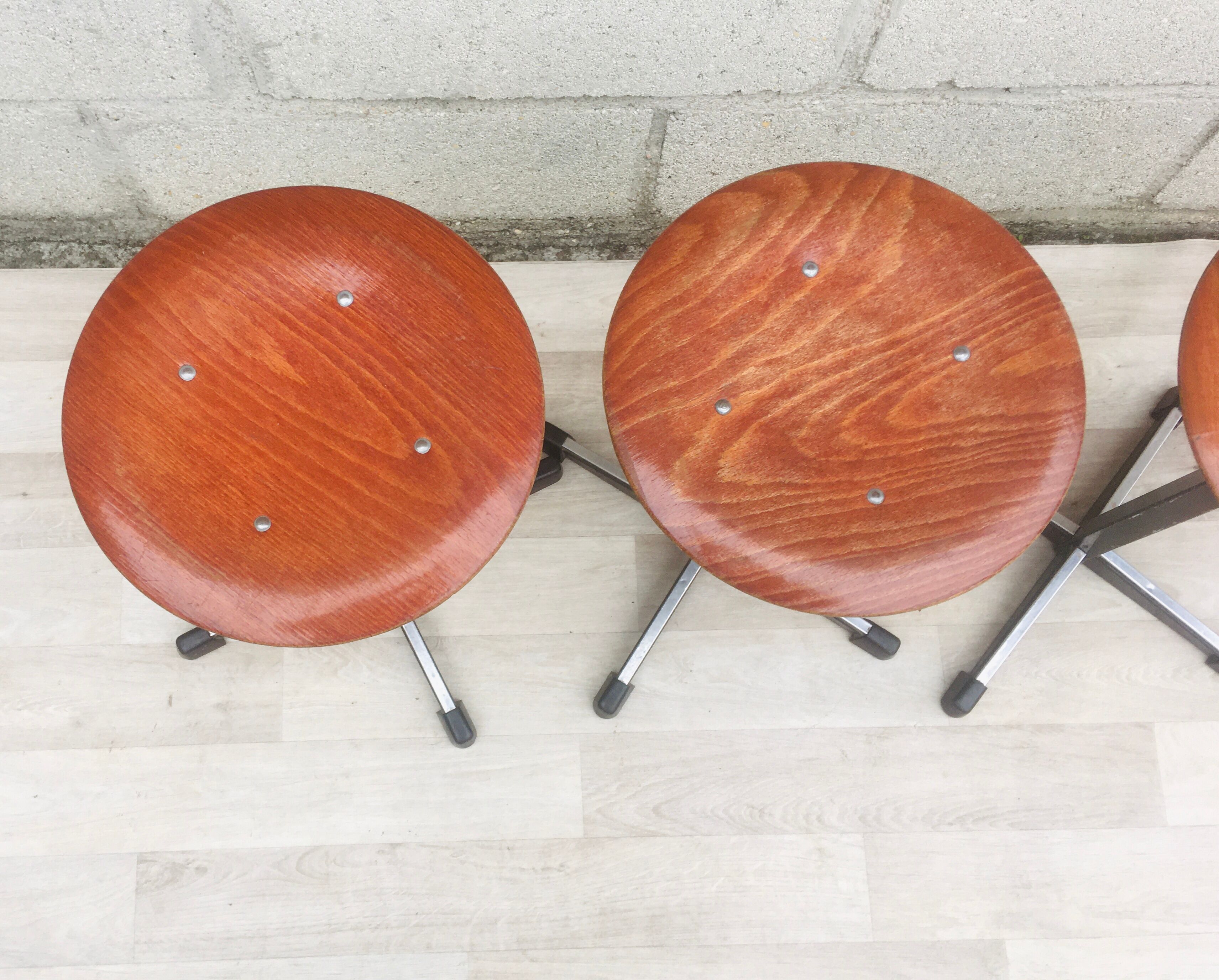 Set of 4 vintage Eromes stools