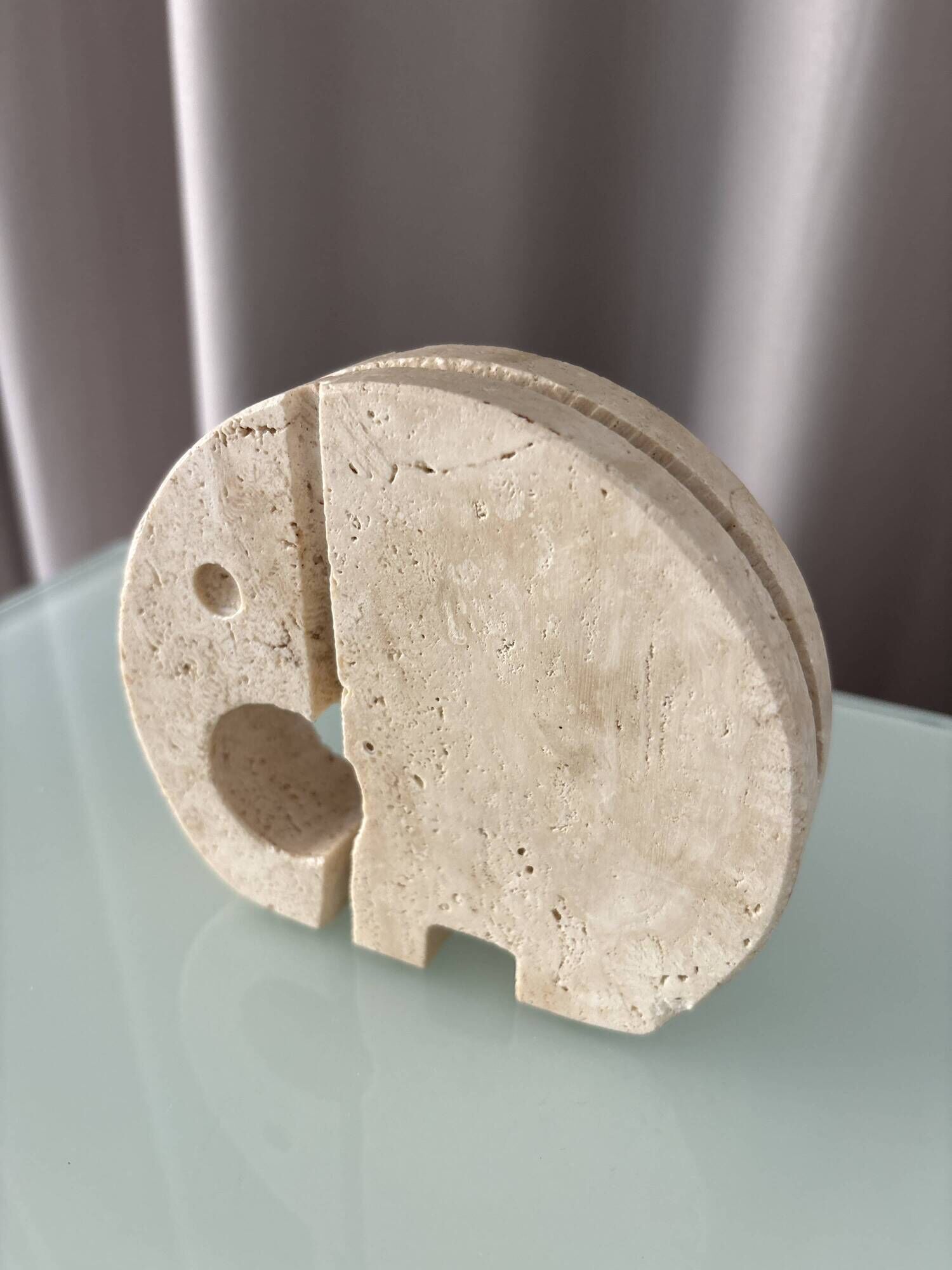 Fratelli Mannelli Travertine Elephant Sculpture / Letter Holder