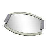 Plateau miroir en verre taillé 33x25cm