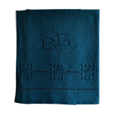 Old linen and cotton sheet tinted in Caribbean blue