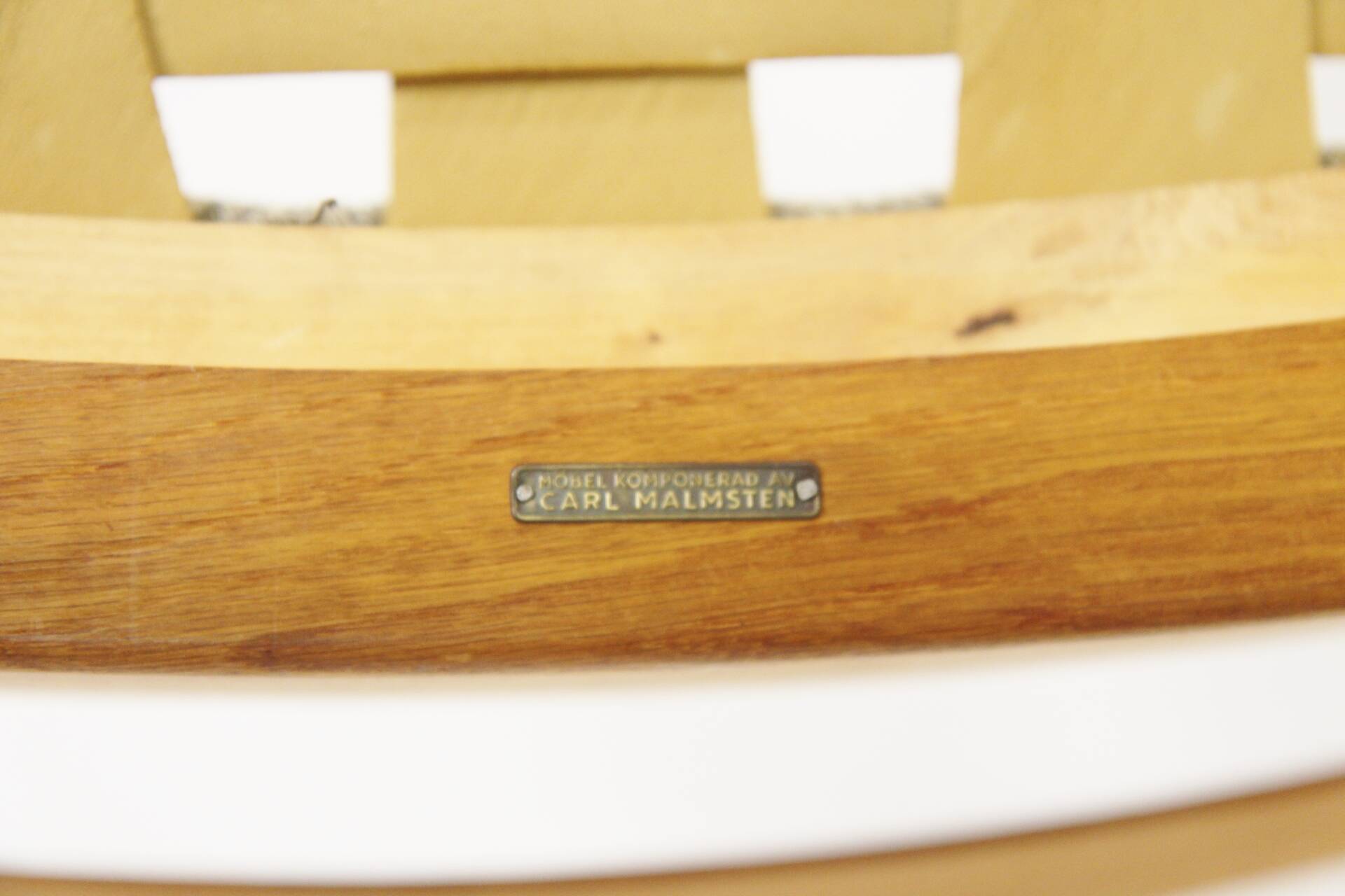 Scandinavian armchair "Stora Fjäderbrickan" by Carl Malmsten, Sweden, 1970