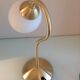 Bedside lamp in brass and opaline white vintage 70s