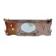Large Art Deco wooden wall coat rack with mirror and hat rack
